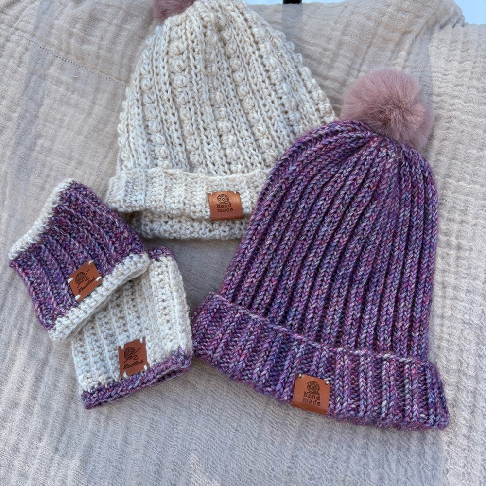 Cozy Knit Hat and Coffee Coozie